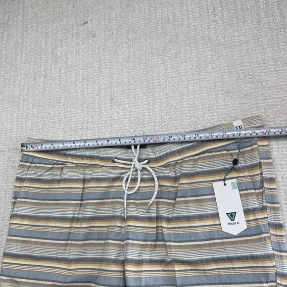 NWT Vissla Board Shorts Men XXL Mixer 17.5 Striped Blue Elastic Waist Beach Surf - Picture 11 of 12
